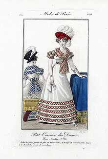 Petit Courrier des Dames 1822 Modes de Paris N°88, Julie Ribault, Delvaux