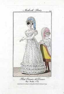 Petit Courrier des Dames 1822 Modes de Paris N°93, Julie Ribault, Delvaux