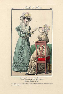 Petit Courrier des Dames 1823 Modes de Paris N°121, Julie Ribault