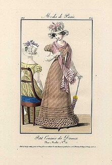 Petit Courrier des Dames 1823 Modes de Paris N°137, Julie Ribault