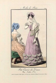 Petit Courrier des Dames 1823 Modes de Paris N°141, Julie Ribault