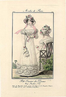 Petit Courrier des Dames 1823 Modes de Paris N°149, Julie Ribault, Delvaux