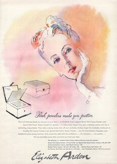 Elizabeth Arden (Cosmetics) 1944 Pink Powder, René Bouché