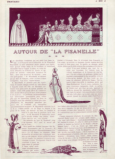 Autour de La Pisanelle, 1913 - Armand Vallée, Ida Rubinstein, Theatre Costume Léon Bakst, Texte par Le Pisaneau