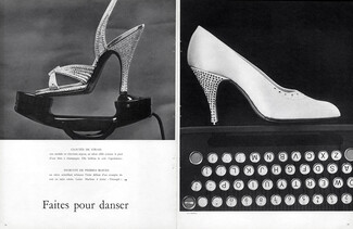 Capobianco & Laure (Shoes) 1956 Evening shoes, Photo Guy Bourdin