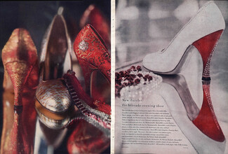 Herbert Levine (Shoes) 1955 The Brocade Evening Shoe, Photo Karen Radkai