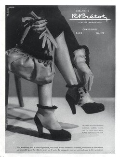 R. Pretot (Créations) 1947 Shoes, Handbag, Gloves..Photo Elshoud