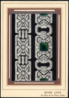 Henri Lyon (Jewels) Plate (3) Art Deco Style