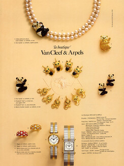 La Boutique Van Cleef & Arpels 1986 Animals... Panda Clips, Necklace