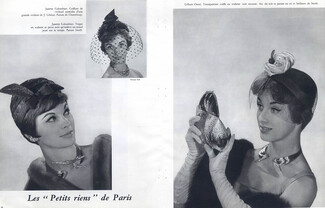Sterlé (Necklaces) 1959 Hats Gilbert Orcel & Janette Colombier, Photo Georges Saad