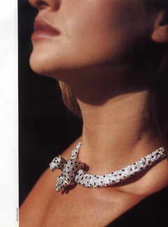 Cartier 1986 Panther Necklace, Photo Arthur Elgort