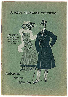 La Mode Française Officielle 1908-1909 Autumn-Winter Mode Masculine Men's Clothing