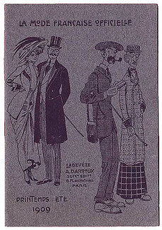 La Mode Française Officielle 1909 Spring and Summer Mode Masculine Men's Clothing, 16 pages
