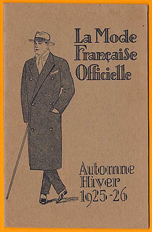 La Mode Française Officielle 1925-1926 Autumn and Winter Mode Masculine Men's Clothing, 16 pages