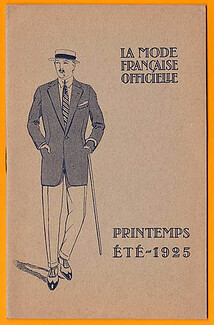 La Mode Française Officielle 1925 Spring and Summer Mode Masculine Men's Clothing, 16 pages