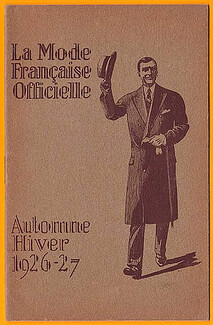 La Mode Française Officielle 1926-1927 Autumn and Winter Mode Masculine Men's Clothing, 16 pages