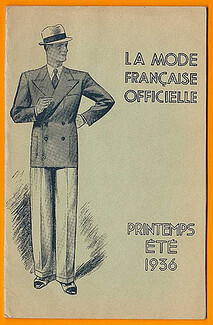 La Mode Française Officielle 1936 Spring and Summer Mode Masculine Men's Clothing, 16 pages