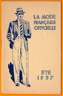 La Mode Française Officielle 1937 Spring Mode Masculine Men's Clothing, 16 pages