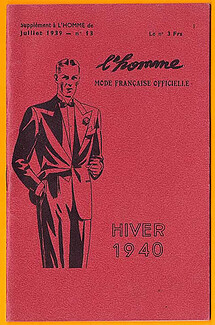 La Mode Française Officielle 1940 Winter Mode Masculine Men's Clothing, 22 pages