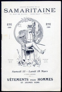 Samaritaine 1909 Catalog, Men's Clothing, Costumes for Automobilists