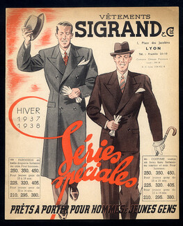 Sigrand (Department Store) 1938 Catalog, Men's Clothing, 12 pages