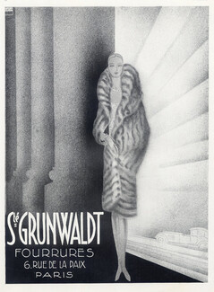 Grunwaldt (Fur Clothing) 1927 Marc Real, Art Deco Style