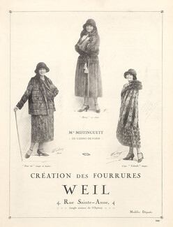 Weil (Fur clothing) 1921 Mistinguett, Fur Coat