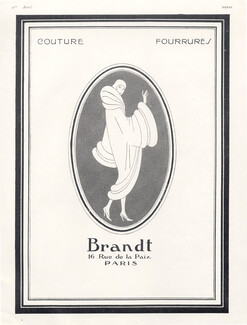 Brandt (Couture, Fourrures) 1926 Rue de la Paix