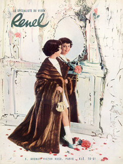Renel (Fur Clothing) 1956 Fashion Photography, Fur Coat