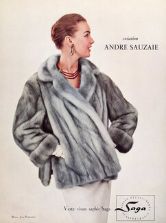 André Sauzaie (Fur Jacket) 1956 Jean Parmentier, Photo Ginsbourger