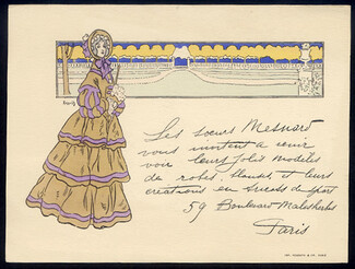 Les Soeurs Mesnard 19.. Invitation Card, Kossuth
