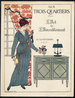 Aux Trois Quartiers (Department Store) 1913 Catalog Furnishing, Pierre Brissaud, 20 pages