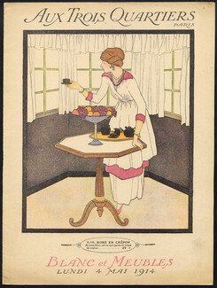 Trois Quartiers (Catalog "Blanc") 1914 Furnishing, Lingerie, Linen, Apron, 20 pages