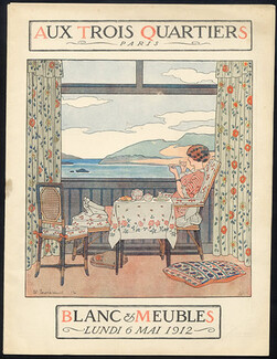 Aux Trois Quartiers (Catalog "Blanc") 1912 Furnishing, Women's & Men's Clothing, Lingerie, Edouard Touraine, 20 pages