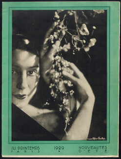 Au Printemps (Department Store) 1929 Catalog Lingerie, Fashion Goods, Umbrella, Hats... Photo Laure Albin Guillot, 24 pages