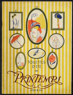 Au Printemps (Department Store) 1914 Catalog Fashion, Hats, Shoes, Umbrella.. Art Deco Style, 24 pages