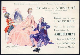 Grands Magasins Dufayel 1923 Leaflet, Invitation Card, Georges Léonnec