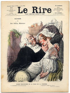 LE RIRE 1904 N°70 Charles Léandre, Mirande, Jeanniot, Préjelan, Bac, Carlègle, Iribe, Eglantine de Saint-Quasept, 16 pages