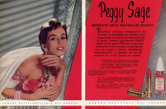 Peggy Sage (Cosmetics) 1955 Lipstick Nail Polish