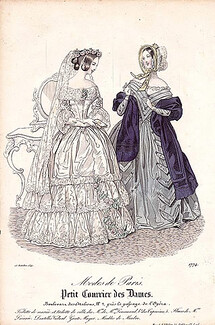 Modes de Paris Le Petit Courrier des Dames 1841 N°1774 Julie Ribault