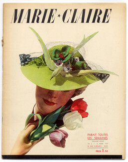 Marie Claire 1937 N°2 Katharine Hepburn, Norma Shearer, Chanel, 52 pages