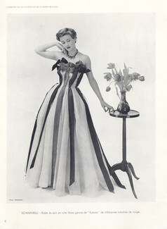 Schiaparelli (Couture) 1951 Evening Gown Ribbon, Photo Seeberger