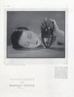 Man Ray 1926 Face of mother-of-pearl and mask of ebony