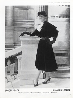 Jacques Fath (Couture) 1951 Photo Seeberger, Bianchini Férier