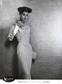 Jacques Fath (Couture) 1956 Photo Guy Arsac, Ducharne