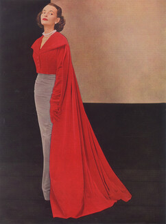 Balenciaga (Couture) 1949 Velvet Coat, Photo Philippe Pottier, Bianchini Férier