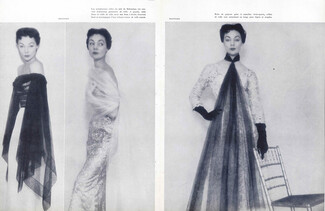 Balenciaga (Couture) 1951 Tulle, Embroidery, Guipure, Evening Gown, Photo Harry Meerson