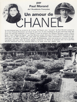 Un amour de Chanel, 1976 - Chanel's love with Duke de Westminster, Texte par Paul Morand, 4 pages