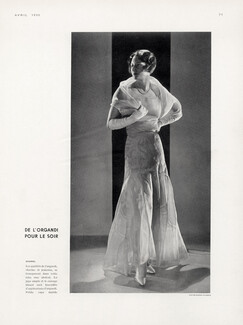 Chanel (Couture) 1930 Organdy Dress, Photo George Hoyningen-Huene
