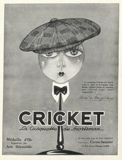 Cricket (Men's Hats) 1926 André de Fouquières Autograph